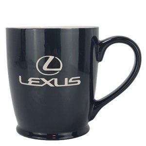 Vintage LEXUS Mug Teacup Toyota Motors Automobile Promotional Collectible Black